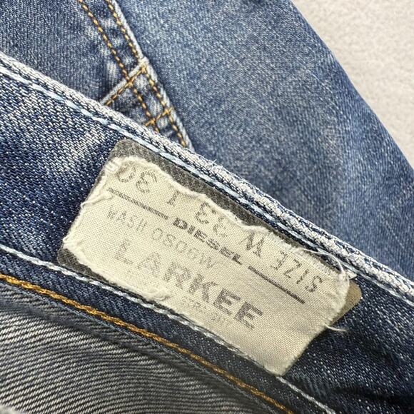Diesel Jeans Mens 33x30 FIt 34x30 Regular Straight Whisker Larkee Button Fly y2k - Picture 8 of 12